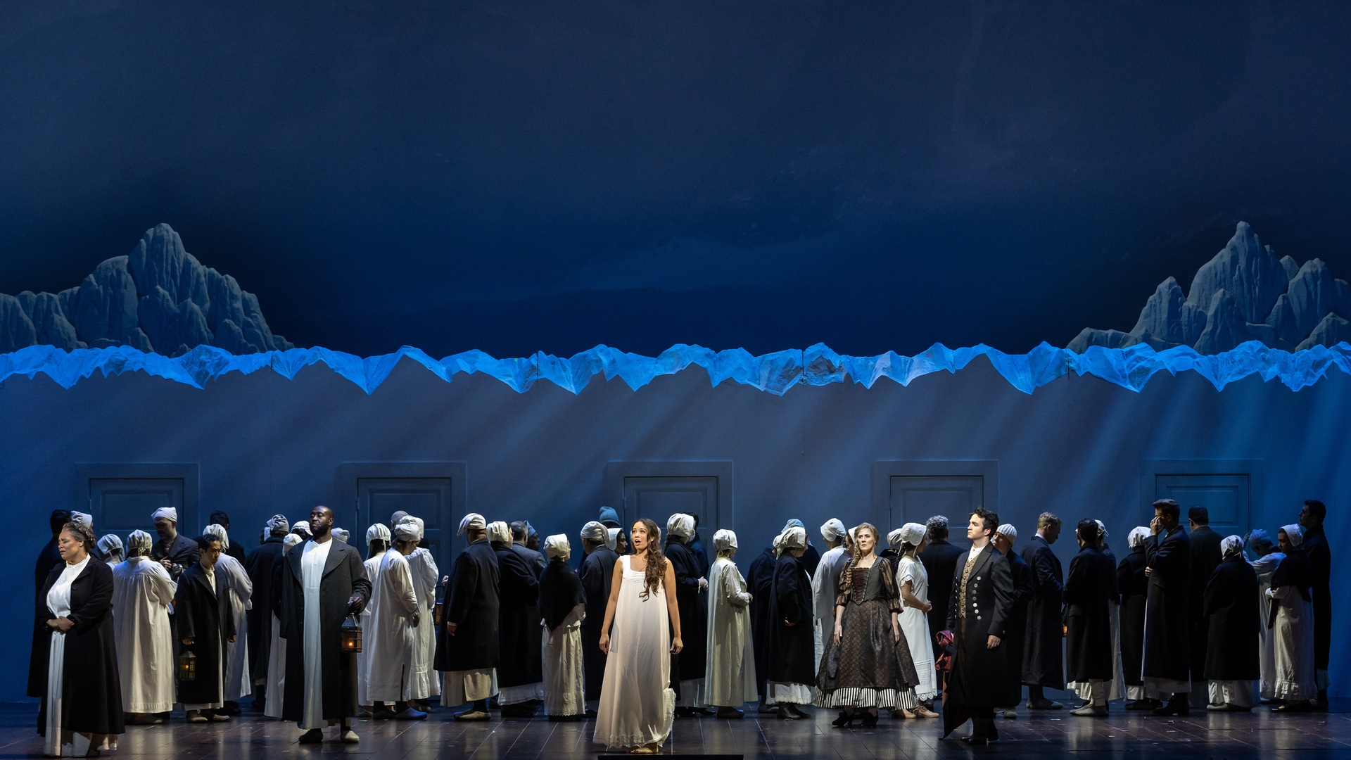 Film backdrop for La Somnambule (MET)
